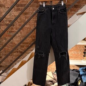 Girlfriend Collective Black Straight Jeans